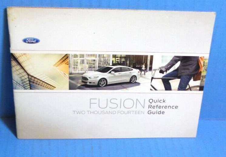 14 2014 Ford Fusion owners manual reference guide