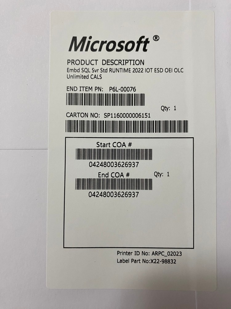 SQL Server 2022 License KEY + DVD | Standard Unlimited Core, Unlimited User CALs