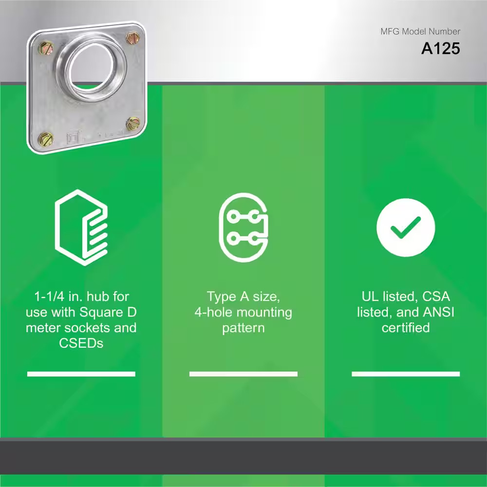 1-1/4 In. Hub for Devices with a Openings