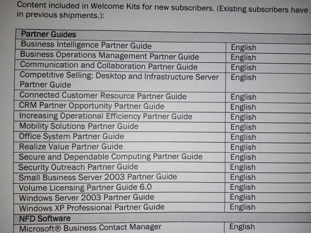 Microsoft Partner Guides 2004-2005 Complete Action Pack NEW! SQL OFFICE...