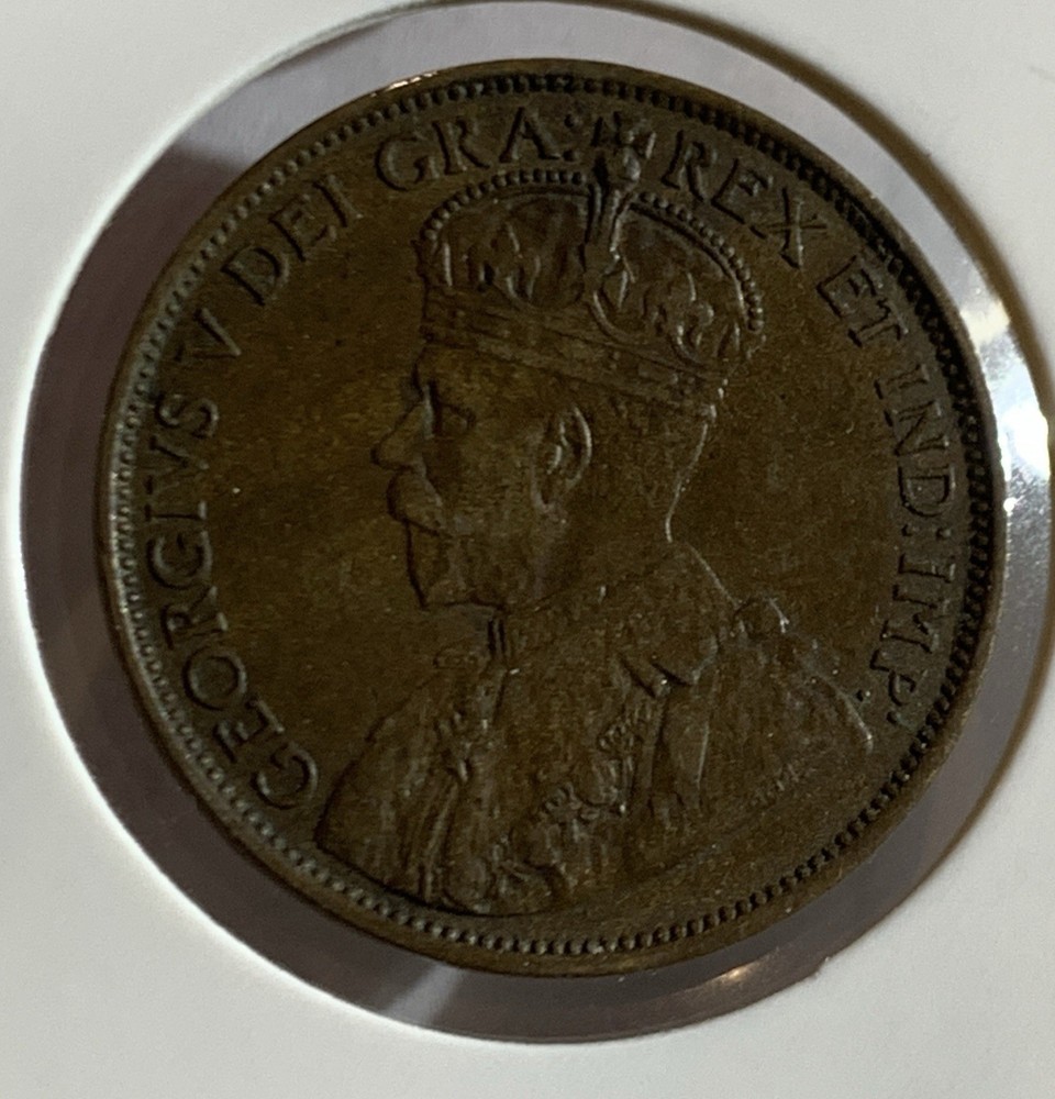 1912 CANADA ONE CENT COPPER COIN, AU