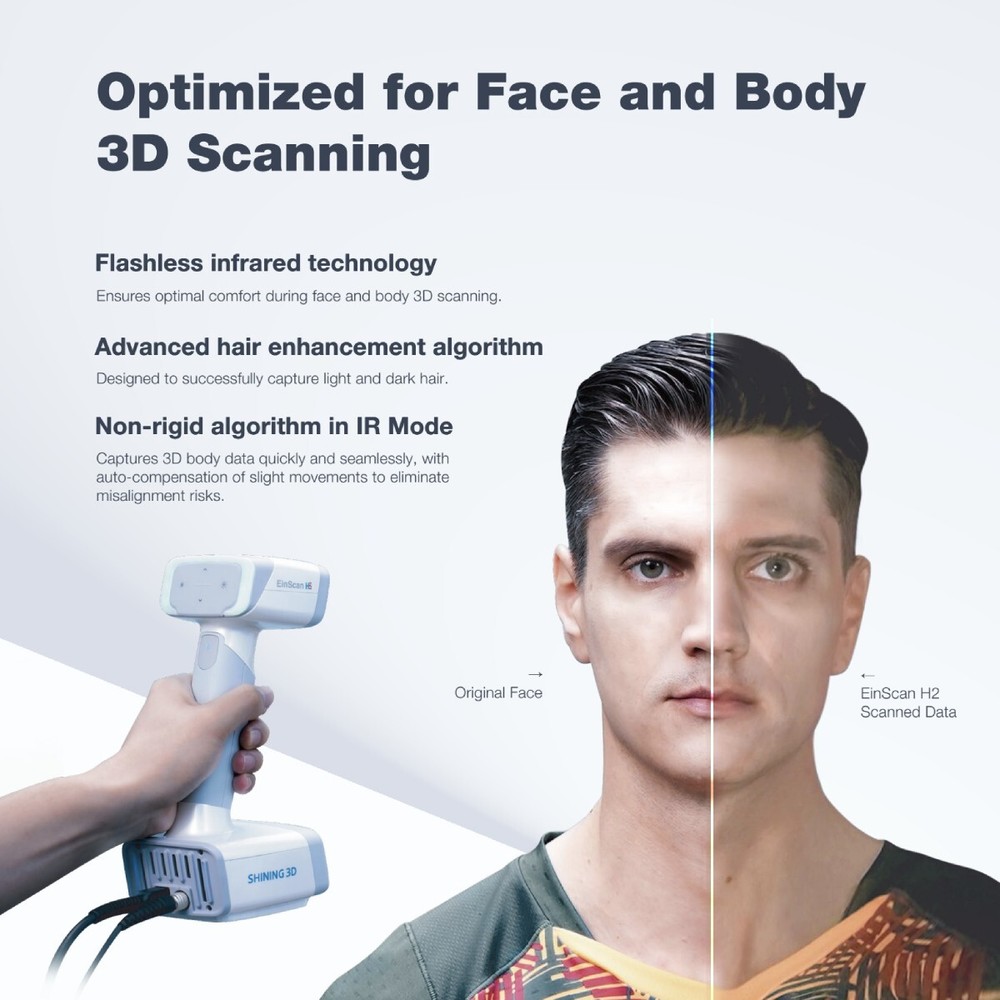 [Handheld Color 3D Scanner] Shining3D EinScan H2 with Scanning Software
