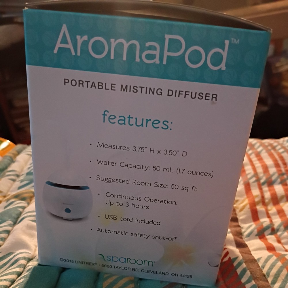 Sparoom Aromapod Misting Diffuser with Auto Safety Shut-Off Feature