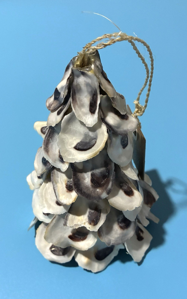 Mud Pie Oyster Shell Ornament 5" New with Tag
