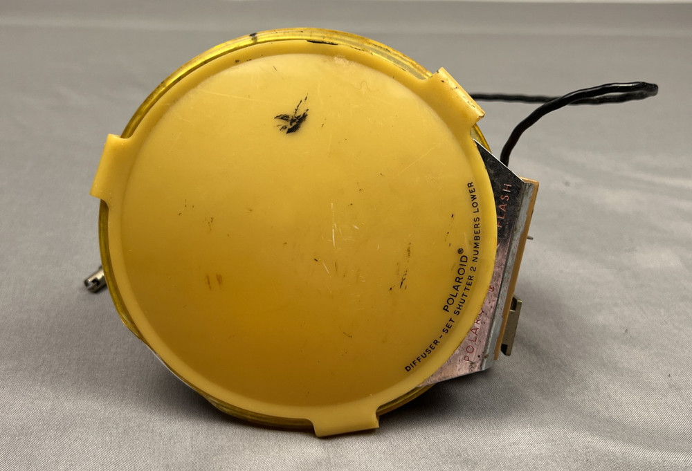 Vintage Polaroid Model 202 Camera Flash Unit and Diffuser Flash with Filter-Dut