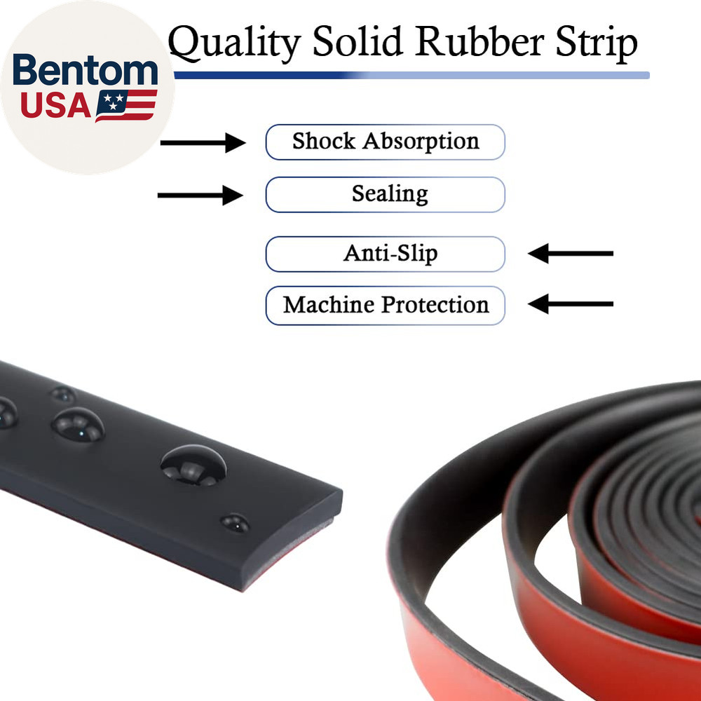 Neoprene Rubber Strips Self Adhesive Solid Rubber Sheets, Rolls & Strips for DIY