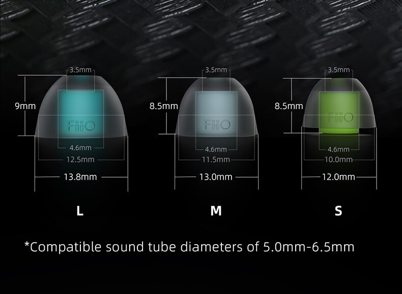 FiiO Replacement silicone 3 pairs Earbuds Tips Pack HS18