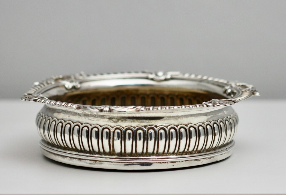 George III Sterling silver wine coaster