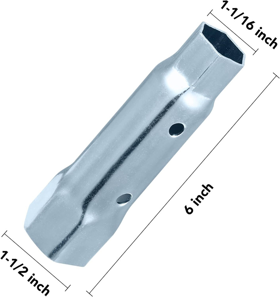 RV Water Heater Element Wrench Socket, Dual Hex Wrench Removal Tool for Anode Ro