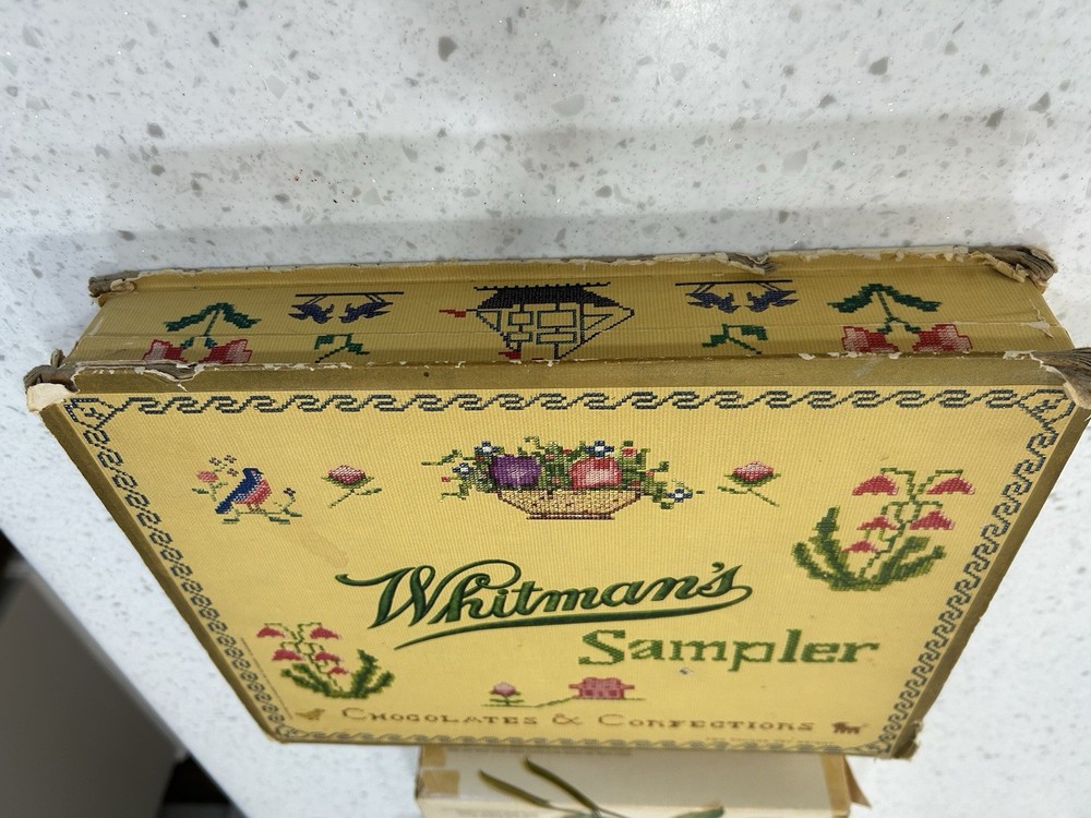 Two Vintage Whitman`sampler And One Russell Stover Candy Box EMPTY Boxes