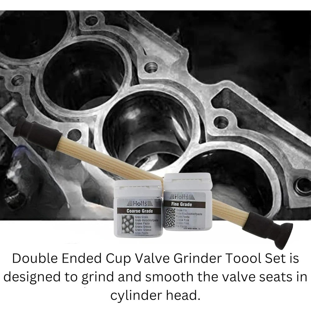 Valve Grinding Lapping Compound Kit Fine and Coarse Grade Bundle with Capners of