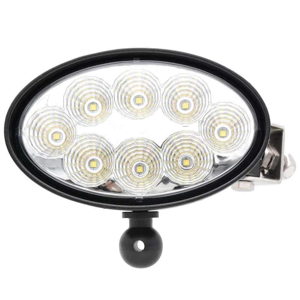 2pcs 40W Oval Cap LED Work Light Flood For Case IH John Deere Tractor Universal