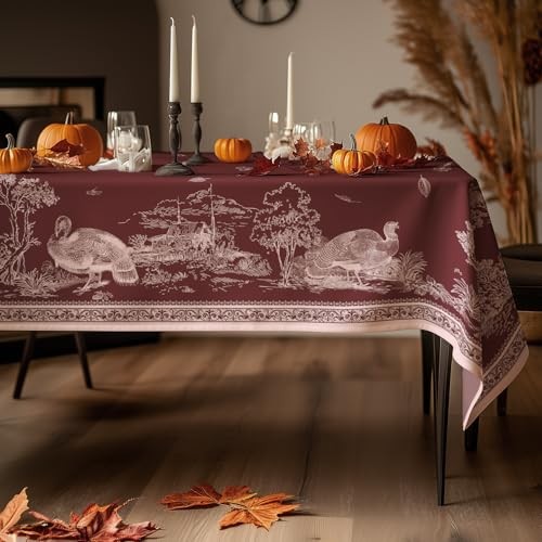 Oval Thanksgiving Tablecloth Fall Tablecloth Leaves Autumn Tablecloths