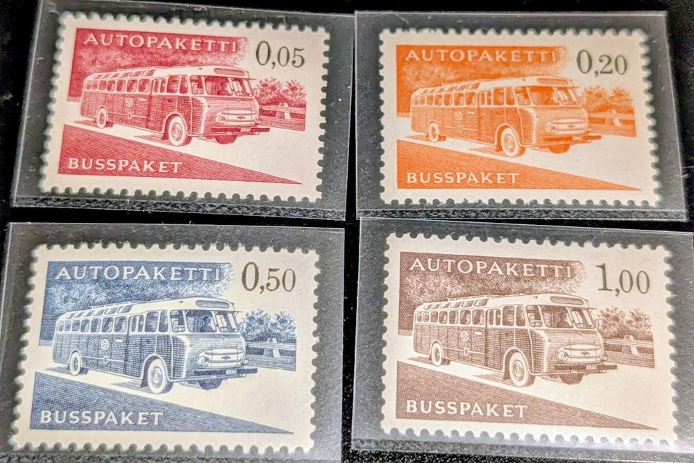 FINLAND 1952 & 1963, PARCELS BUS ISSUES, BOTH VF NH SETS.