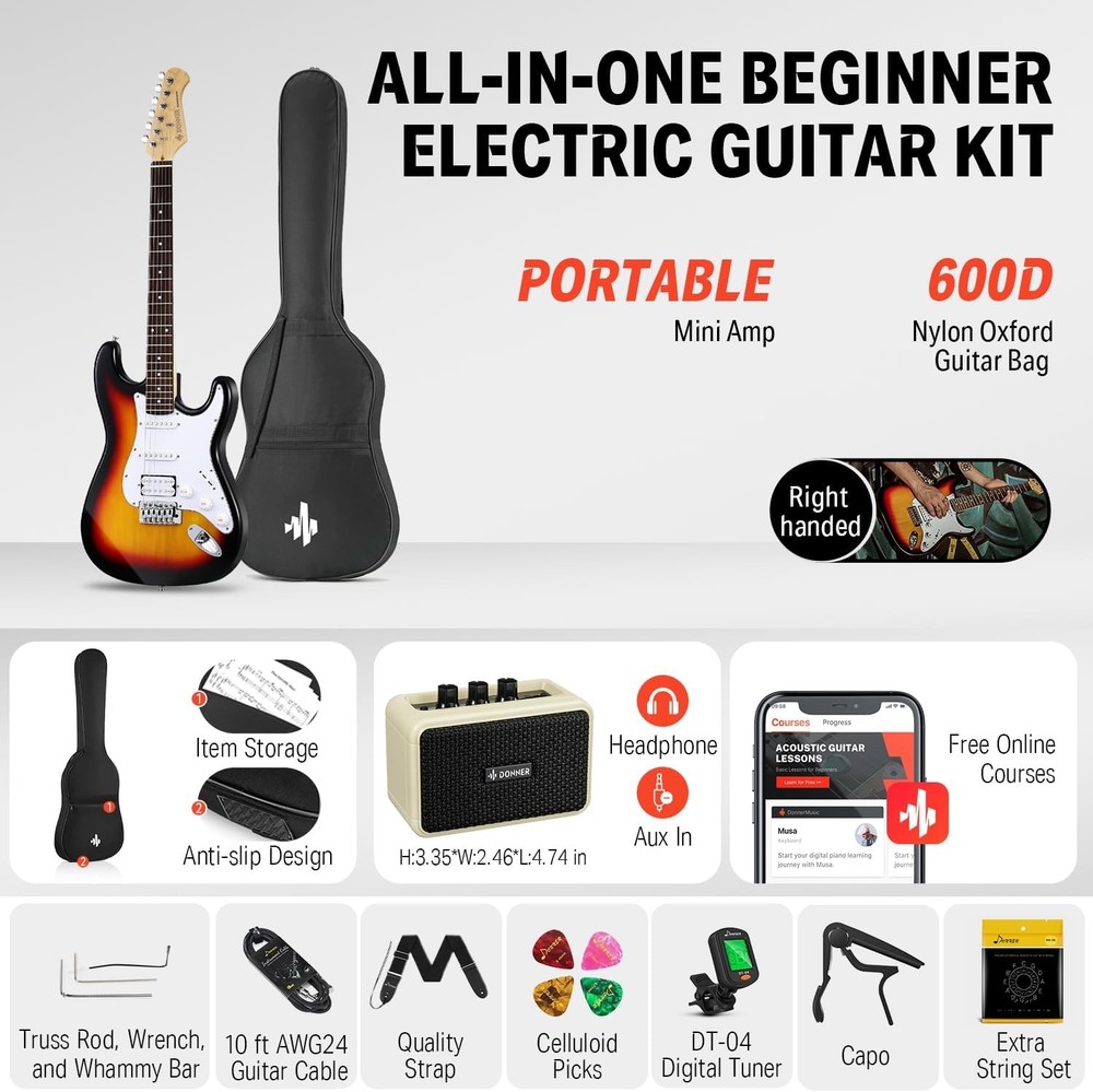 Donner DST 100S Full Size Guitar Kit