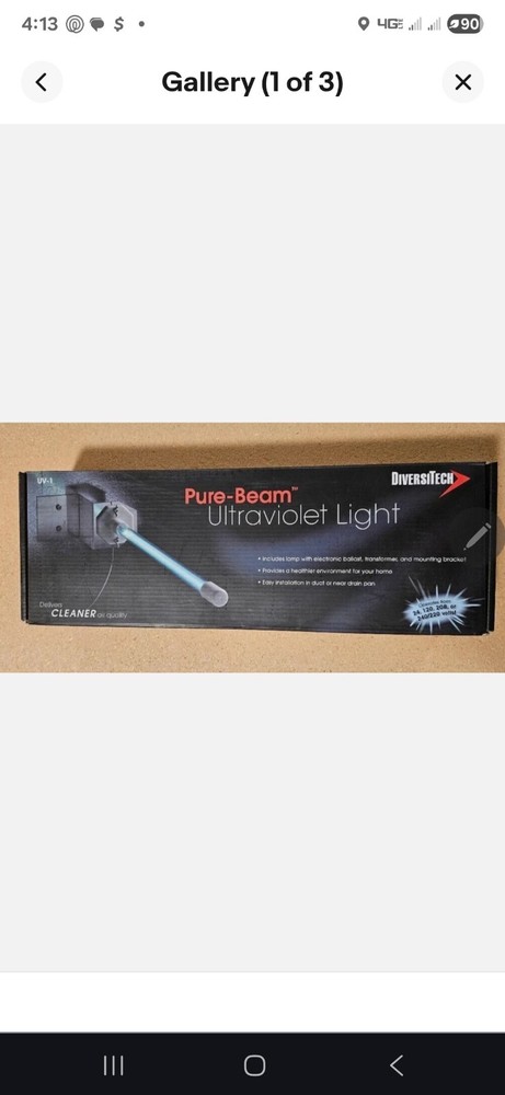Diversitech UV-1 Pure-Beam Ultraviolet Light