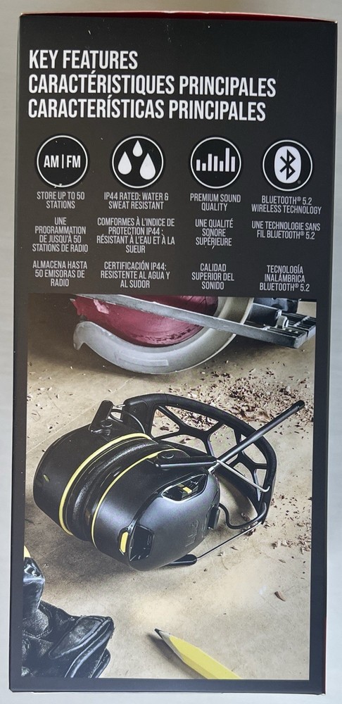 3M WorkTunes Connect + AM/FM Plastic Hearing Protection Earmuffs with Bluetooth