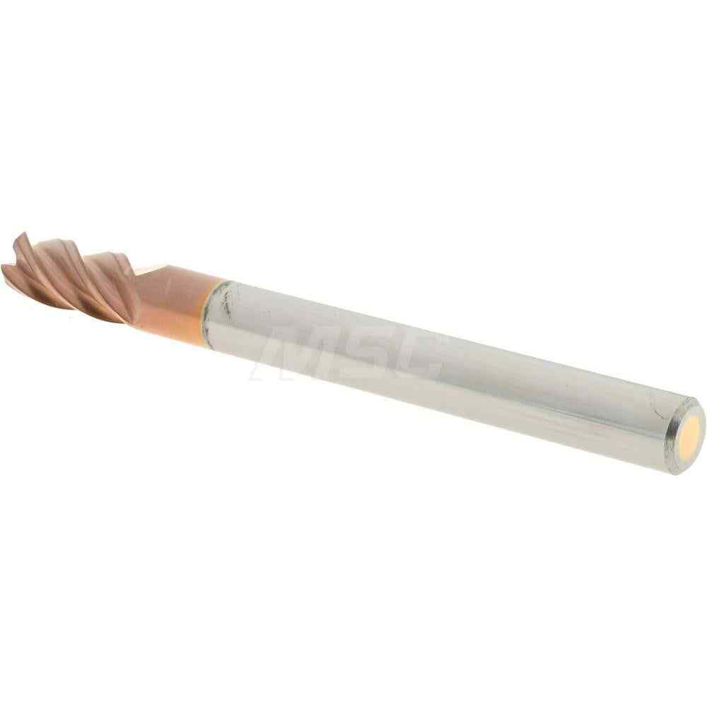Accupro 3/16" Diam 4 Flute Single End Solid Carbide 0.03" Corner Radius End M...