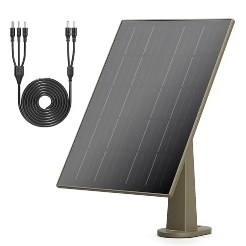8W Solar Panel for Trail Hunting Camera,Built-in 12V/3700 solar panel 1.0