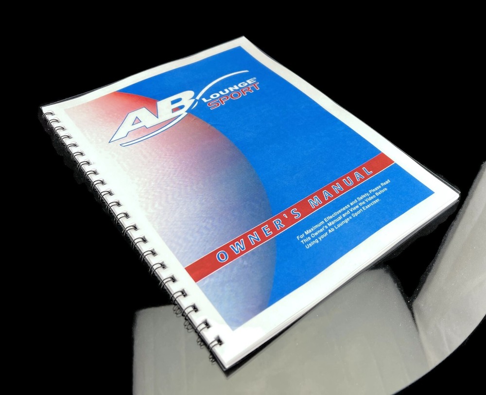 Ab Lounge Sport Manual Bundle: Assembly Guide, Quick Start Guide, Owners Manual