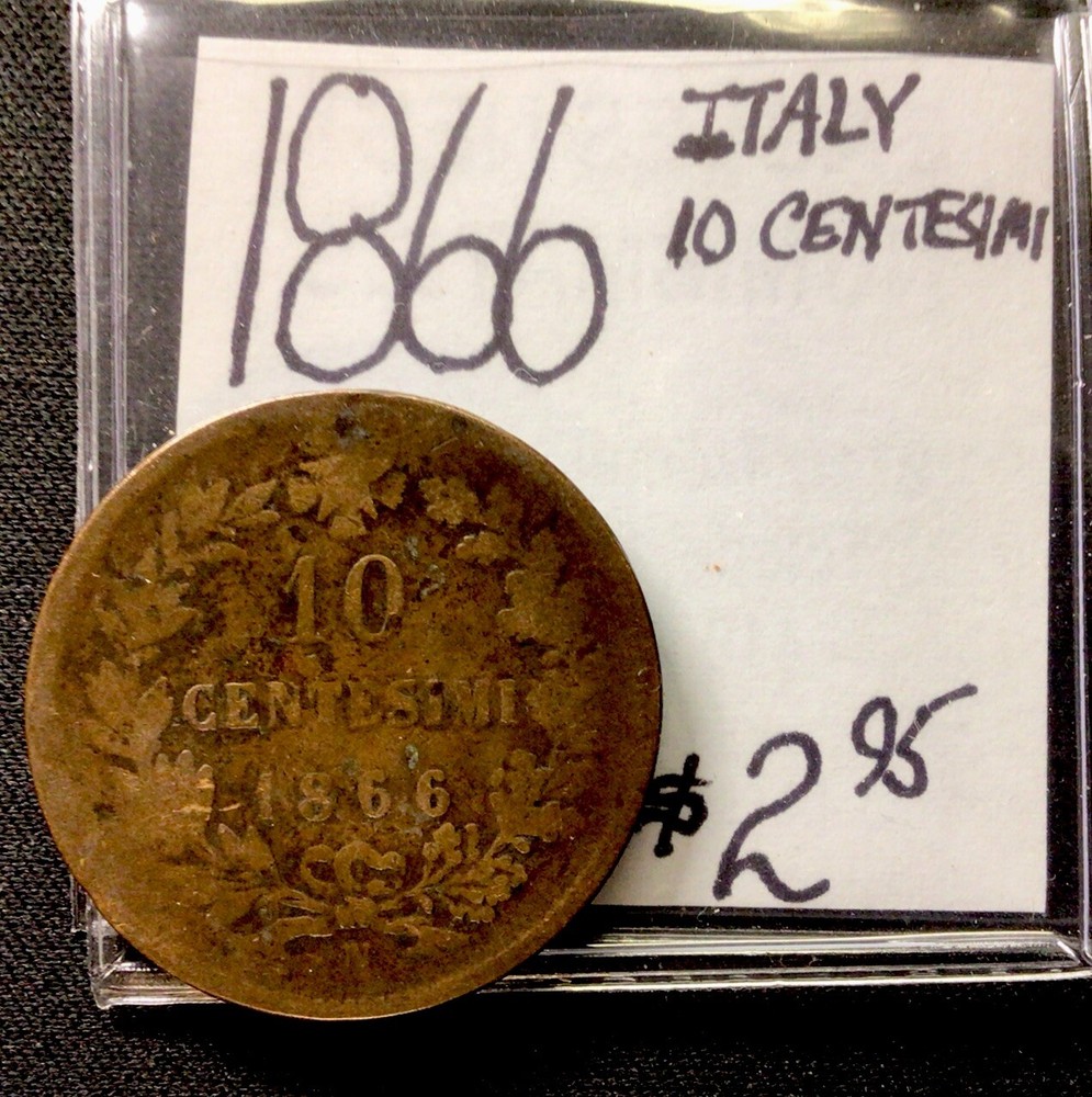 1866 Italy 10 Centesimi! ENN Coins