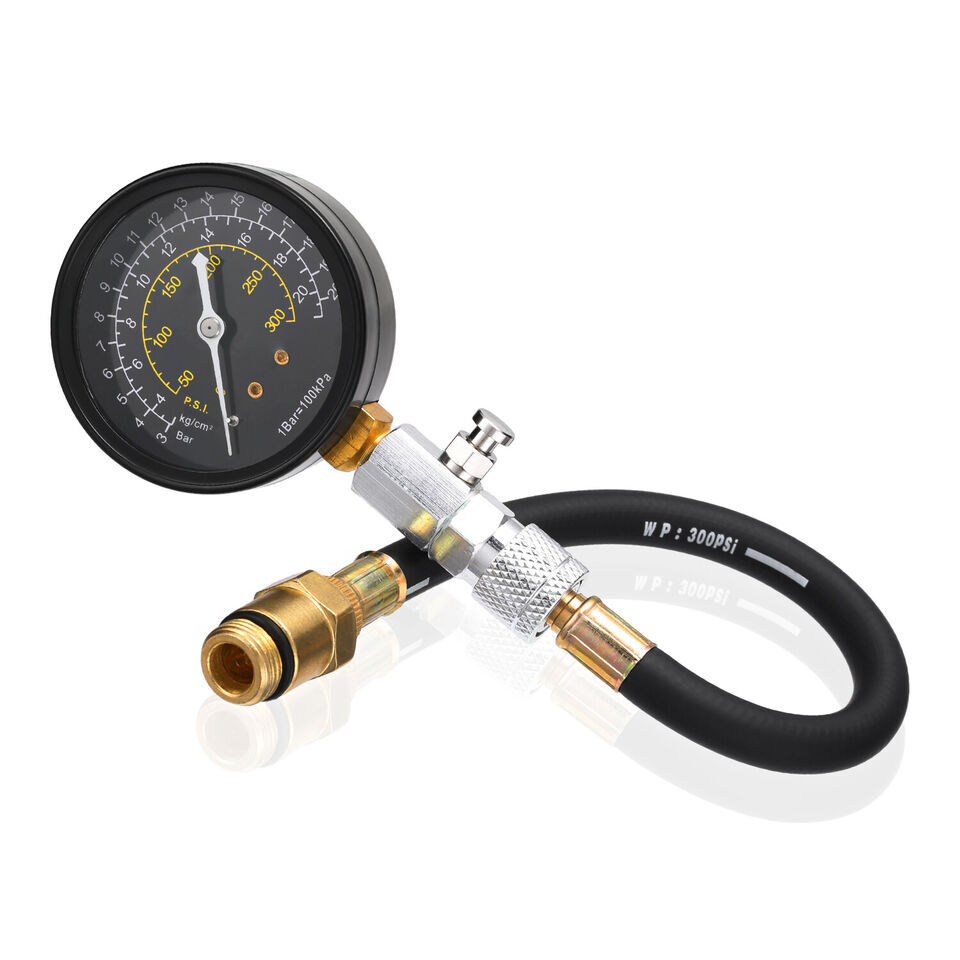Engine Compression Tester Testing Gauge Gage Check Test Tool Kit Diagnostic NEW