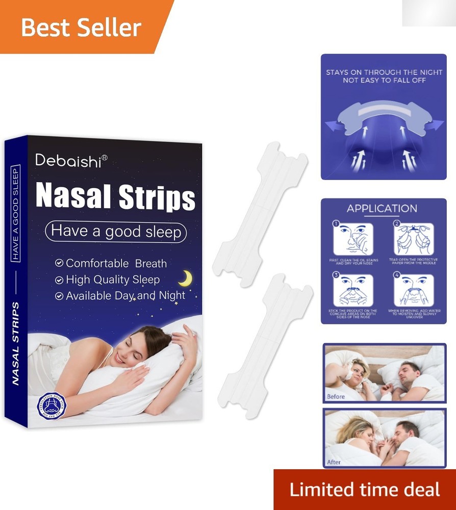 Effective & Discreet 30 Clear Nasal Strips for Uninterrupted Sleep Experience