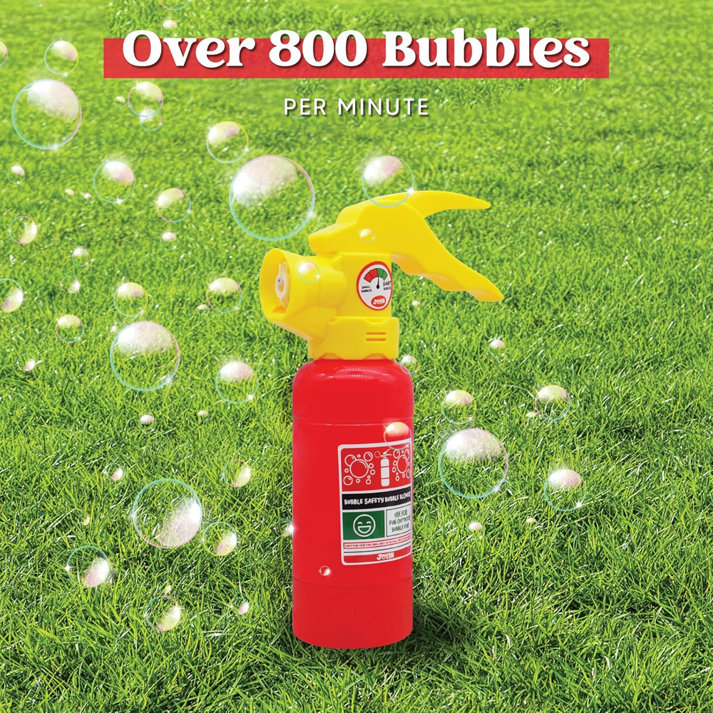 Automatic Fire Extinguisher Bubble Machine with Solution for Kids Summer Fun Toy