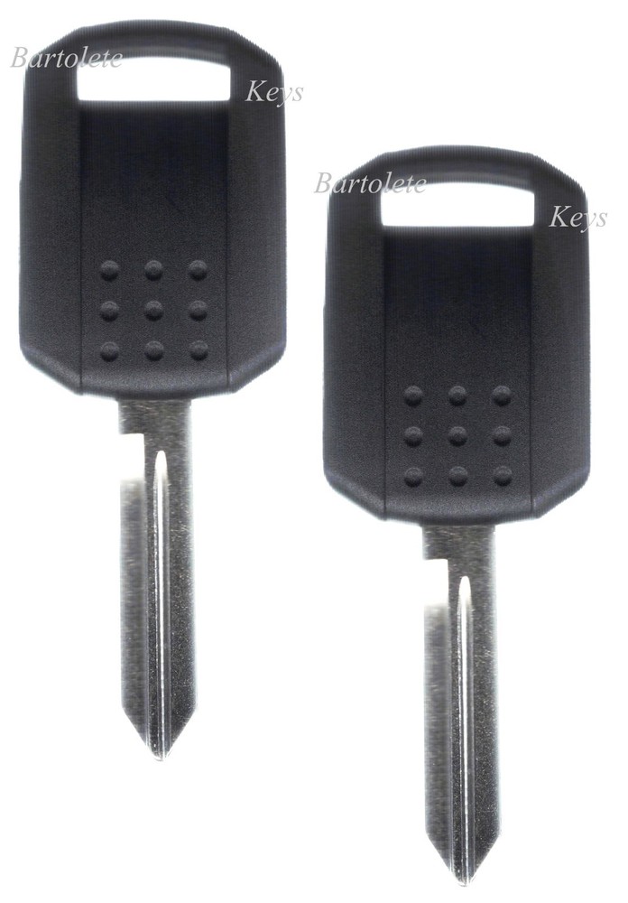 2 Replacement Transponder Car Key Blank For 2008 2009 2010 Mercury Mountaineer