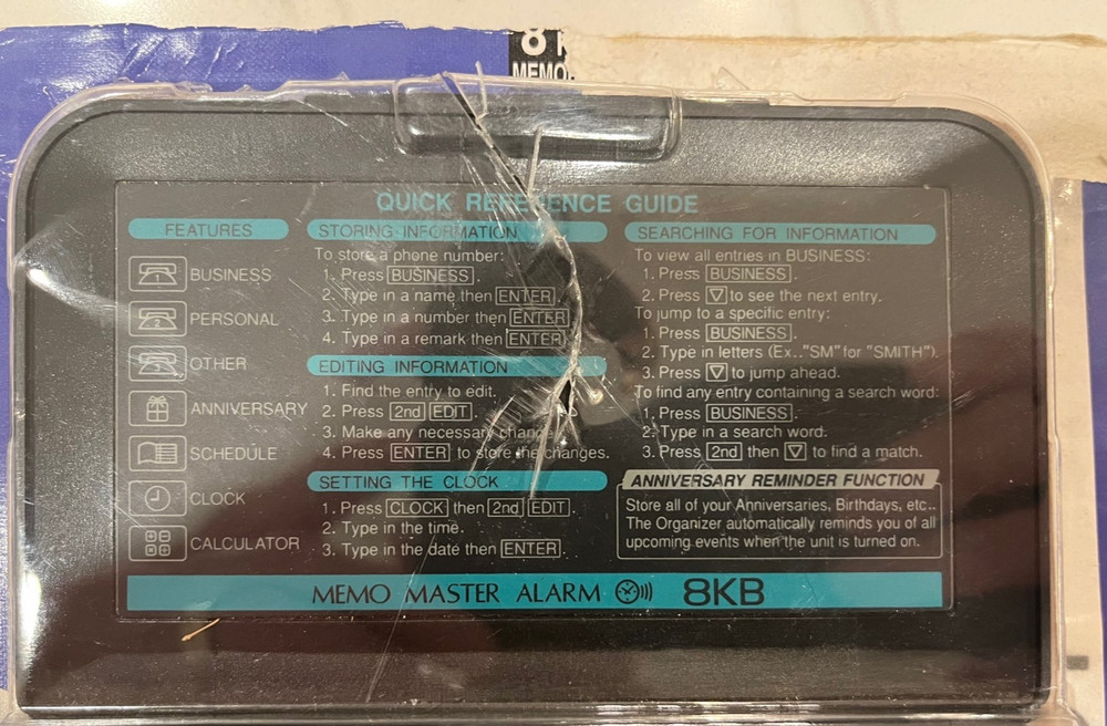 Sharp EL-6420 Electric Organizer 8KB
