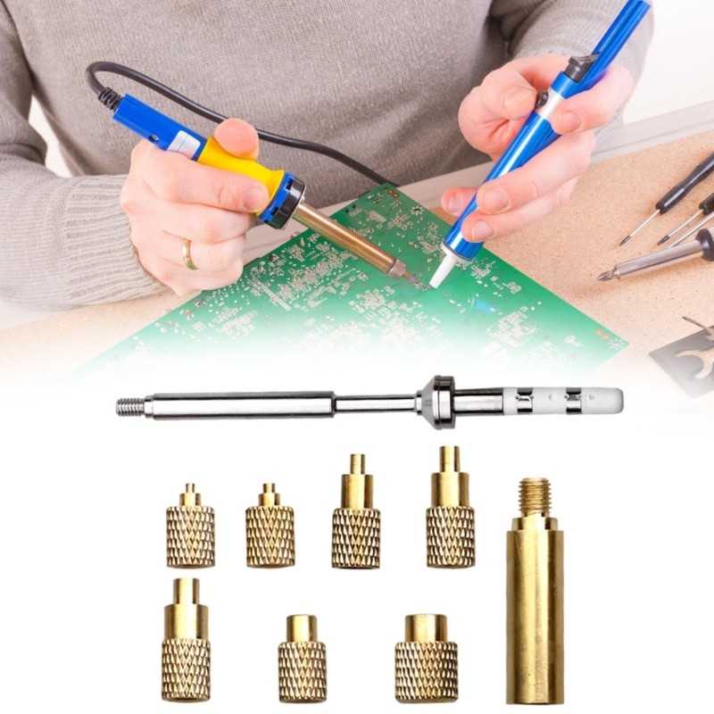 8 size Heat Set Insert Tips For Electronics Repair And Printer Maintenance