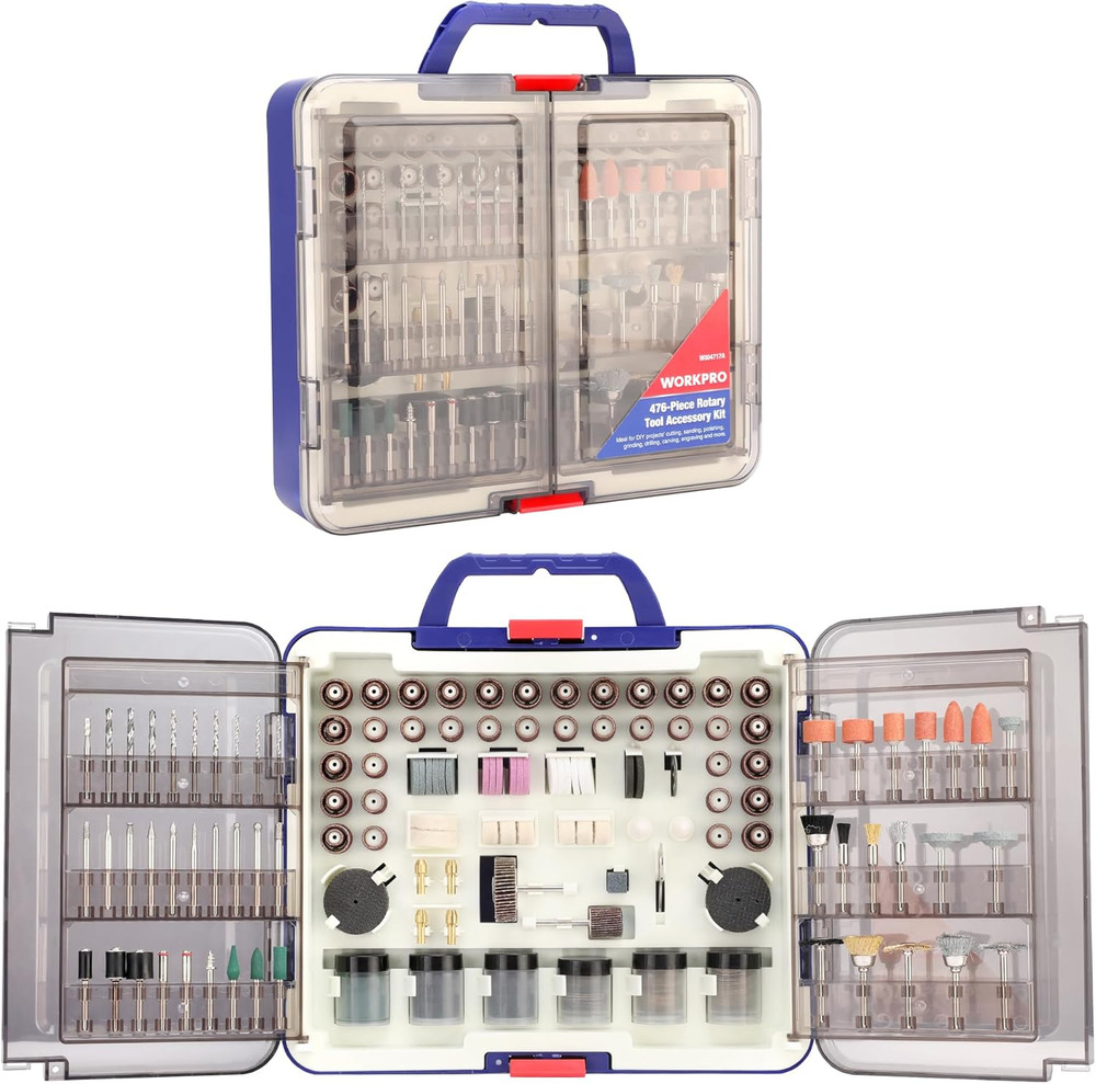 476PCS Rotary Tool Accessories Kit, Rotary Tool Bits for Easy Cutting, Sandin...