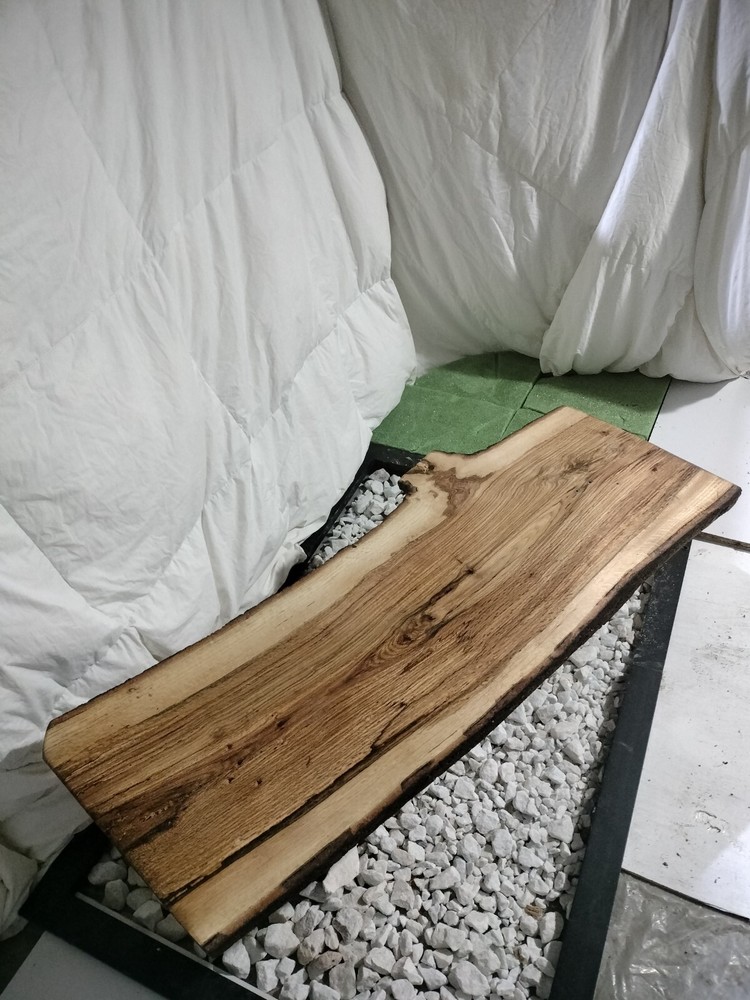 Oak bed foot bench