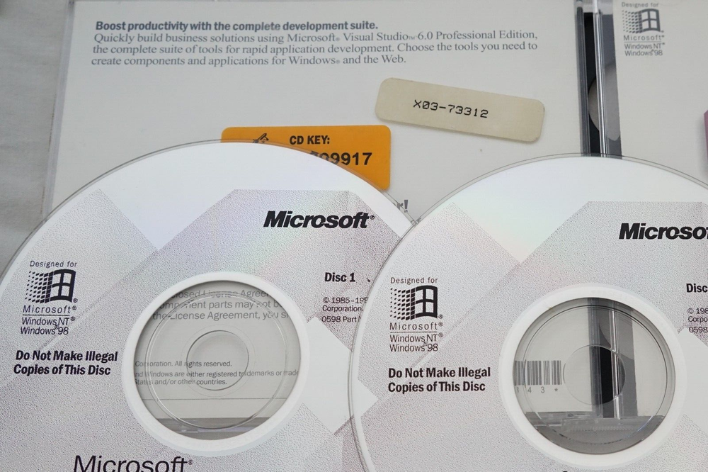 Microsoft Visual Studio Professional 6.0 UPGRADE or FULL VERSION WIN 95 thru 11