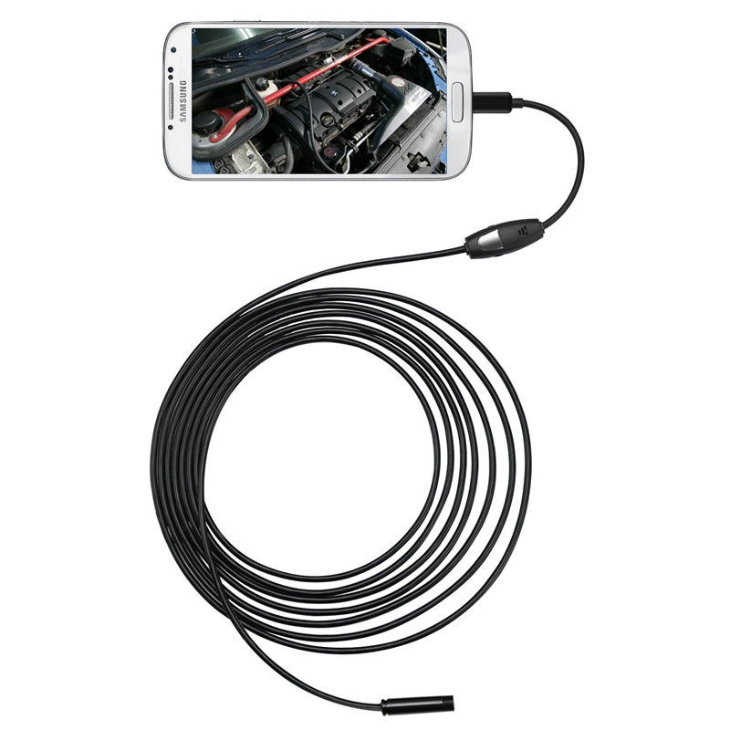USB Endoscope Inspection HD Waterproof Snake Camera 6 Adjustable Led for Android