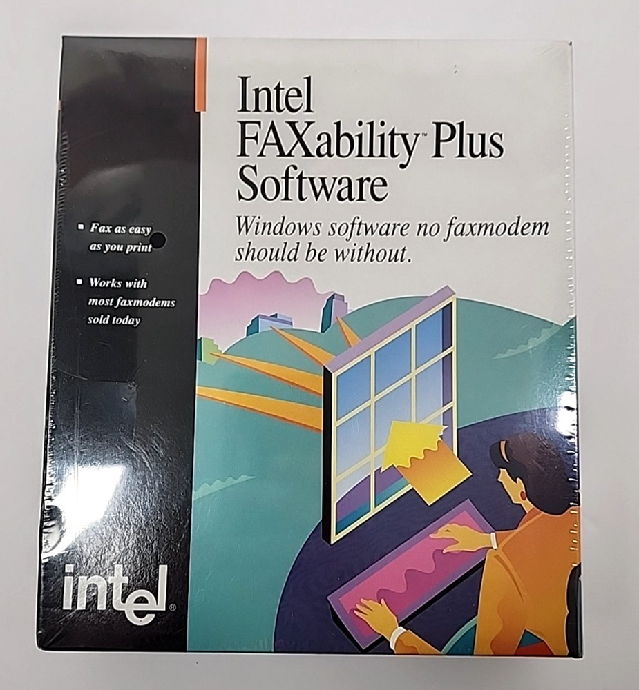 Intel FAXability Plus Software Vintage Sealed NOS 1990's History READ!