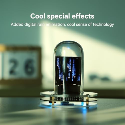 Nixie Tube Clock Mini IPS Clock, Multiple time Modes, WiFi Timing, Acrylic