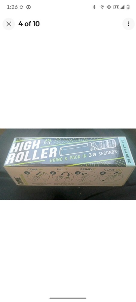CLEAR HIGHROLLER Herb Grinder & Cone Loader | Portable Pre Roll Cone Filler