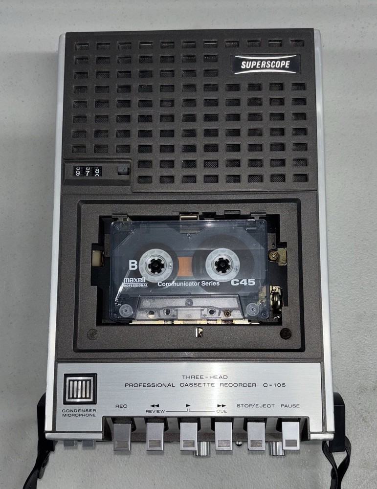 Superscope C-105 Vintage Cassette Deck Recorder Player