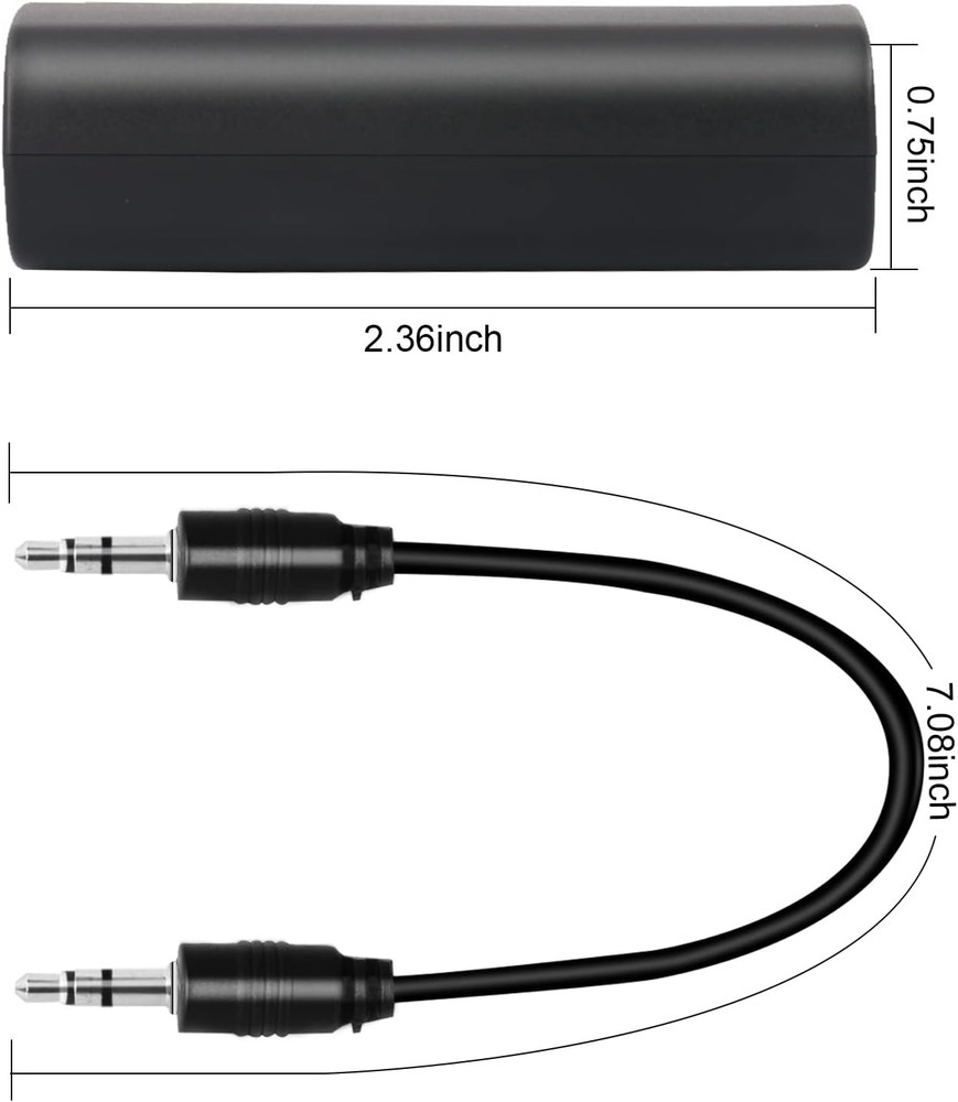 2 Packs Ground Loop Noise Isolator for Car Audio/Home Stereo System, Ground Loop
