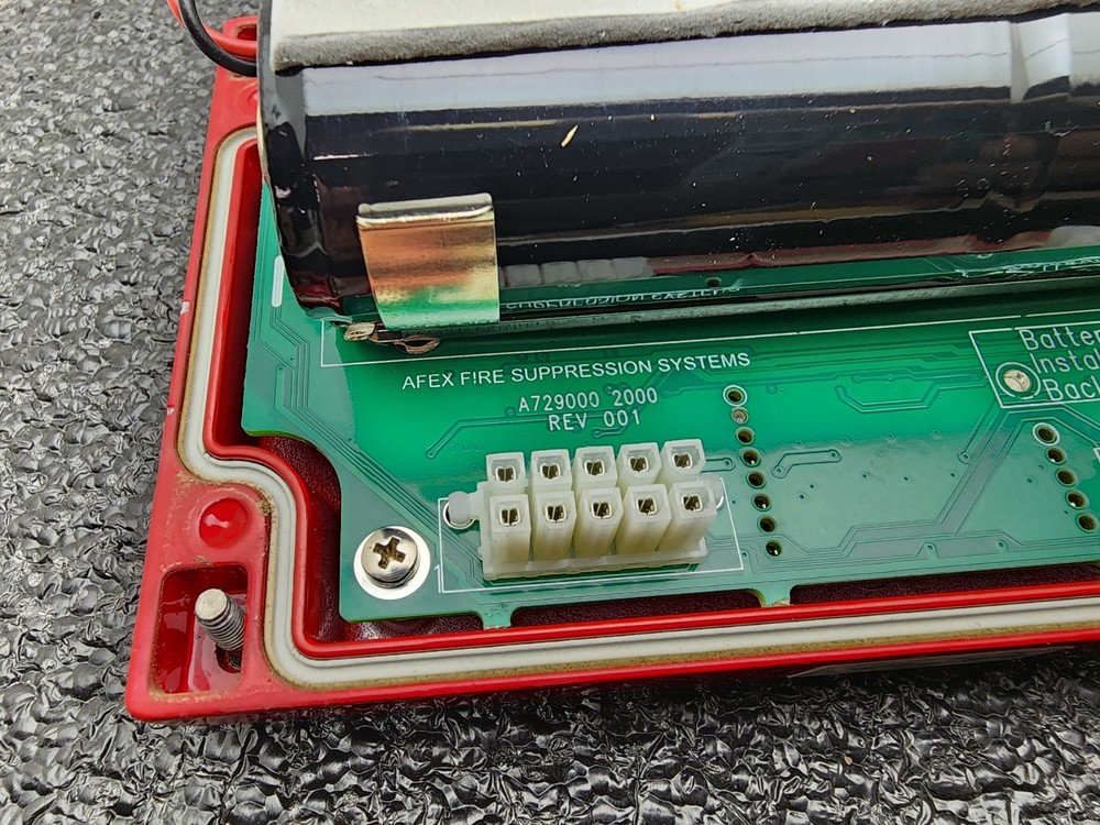 AFEX Fire Suppression Systems Control Unit Panel A729000 Good Battery