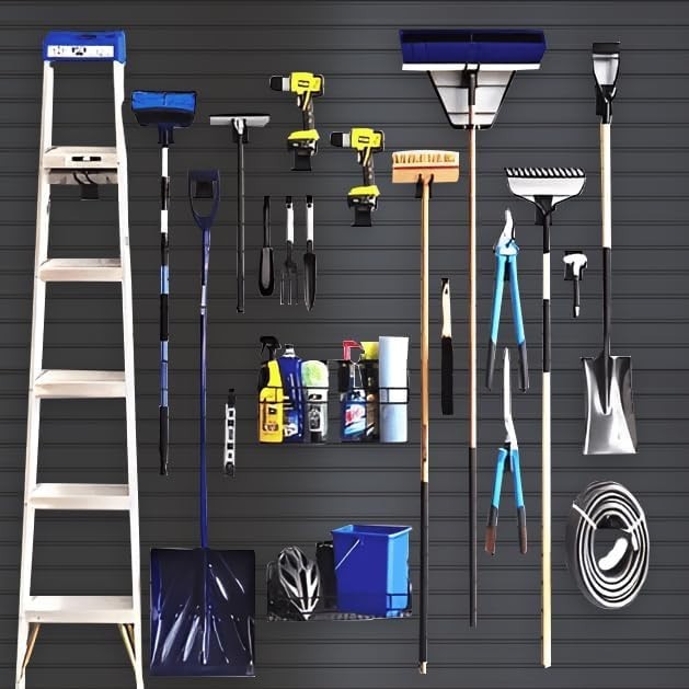 Slatwall Panel Wall Storage Systems, 2 x 4ft Slat Wall Paneling Garage Wall O...