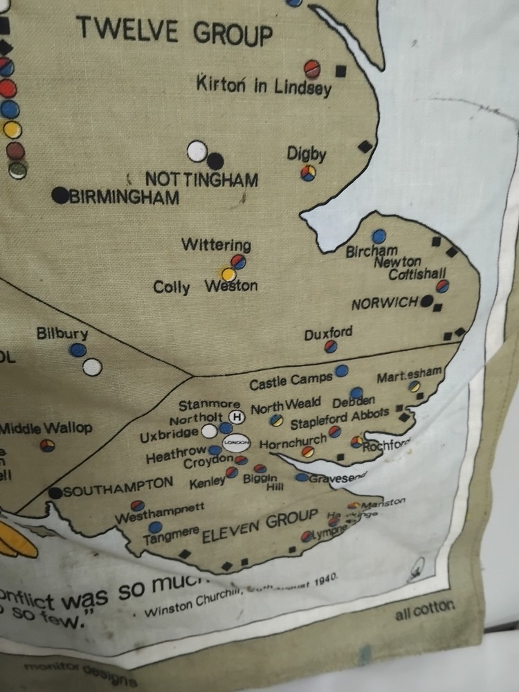 Battle Of Britain Wall Hanging Map
