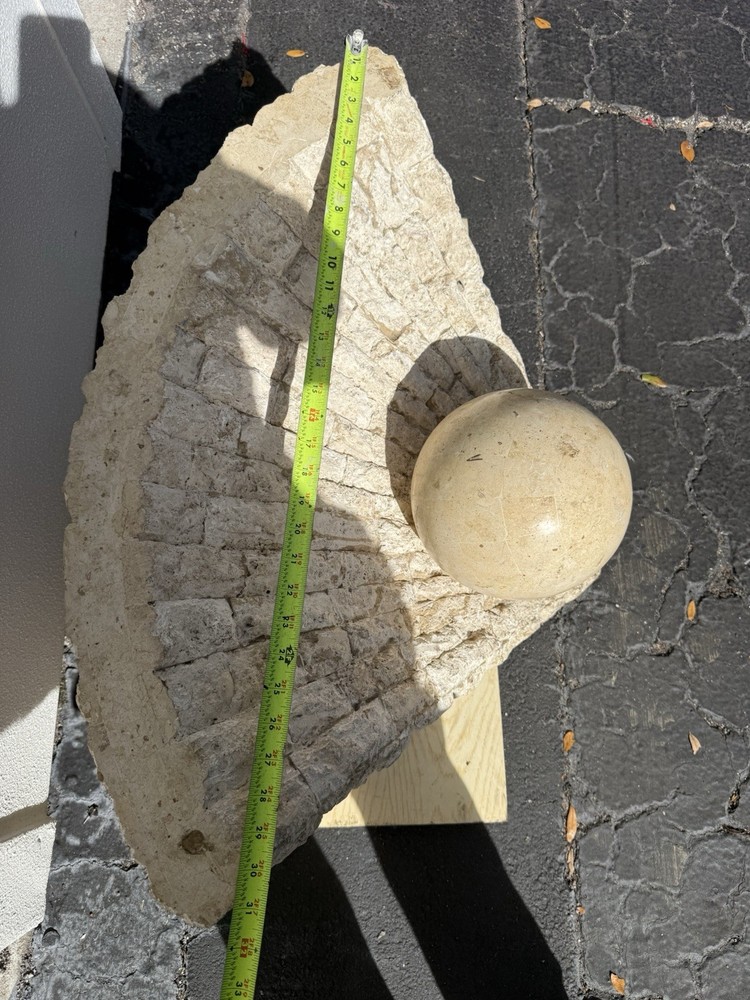 postmodern triangular antique stone coffee table with glass top