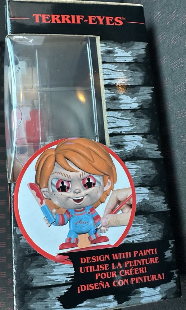 Tiny Nightmares Paint A Ceramic Chucky Kit Terrif Eyes Includes Paint & Brushes