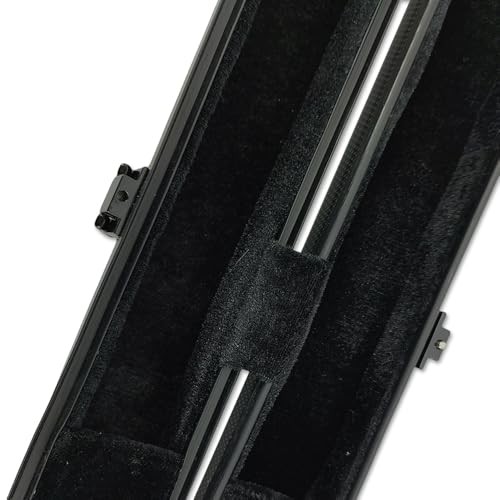Hard Shell Bow Case for 2pcs Violin/Viola/Cello Bows with Adjustable Black