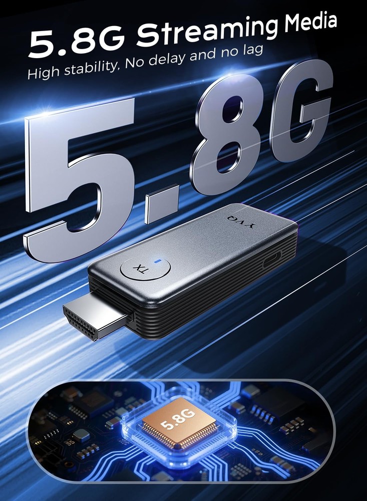2025 Upgraded Wireless HDMI Transmitter and Receiver, 4K Decode 1080P Output,...