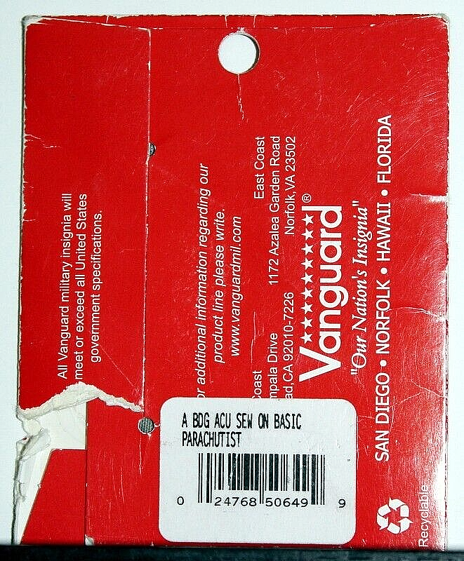 US Army Basic Parachutist Badge Insignia Universal Camouflage Pattern Patch