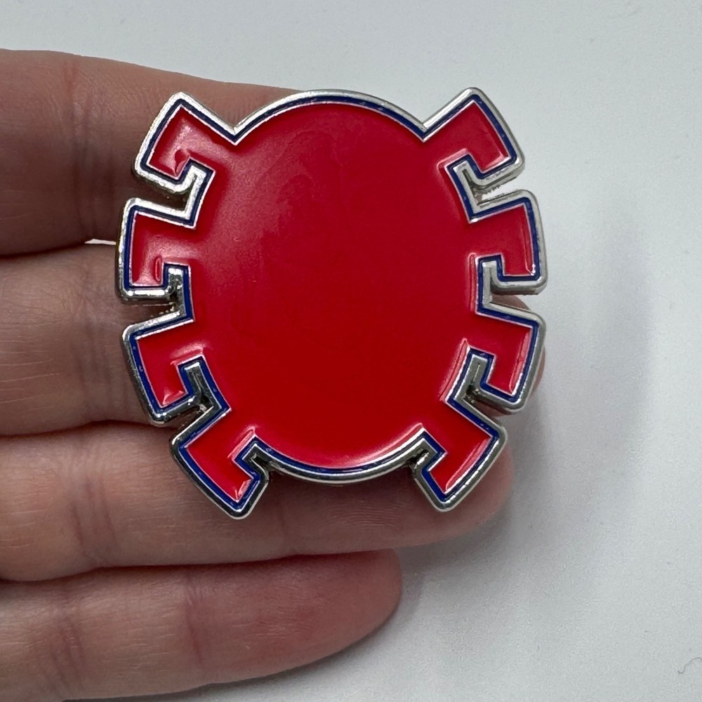 Marvel Spider-Man Back Symbol Red Shield Lapel Pin Enamel Spiderman