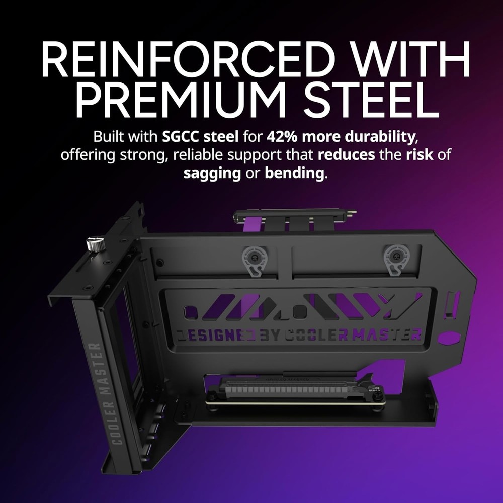 Adjustable Vertical GPU Card Holder Kit V3 with PCI-E Riser Cable for Any Case